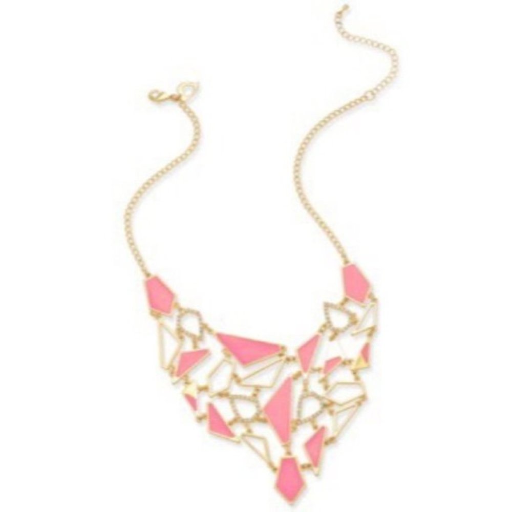 Thalia Sodi Gold Tone Geometric Print Statement